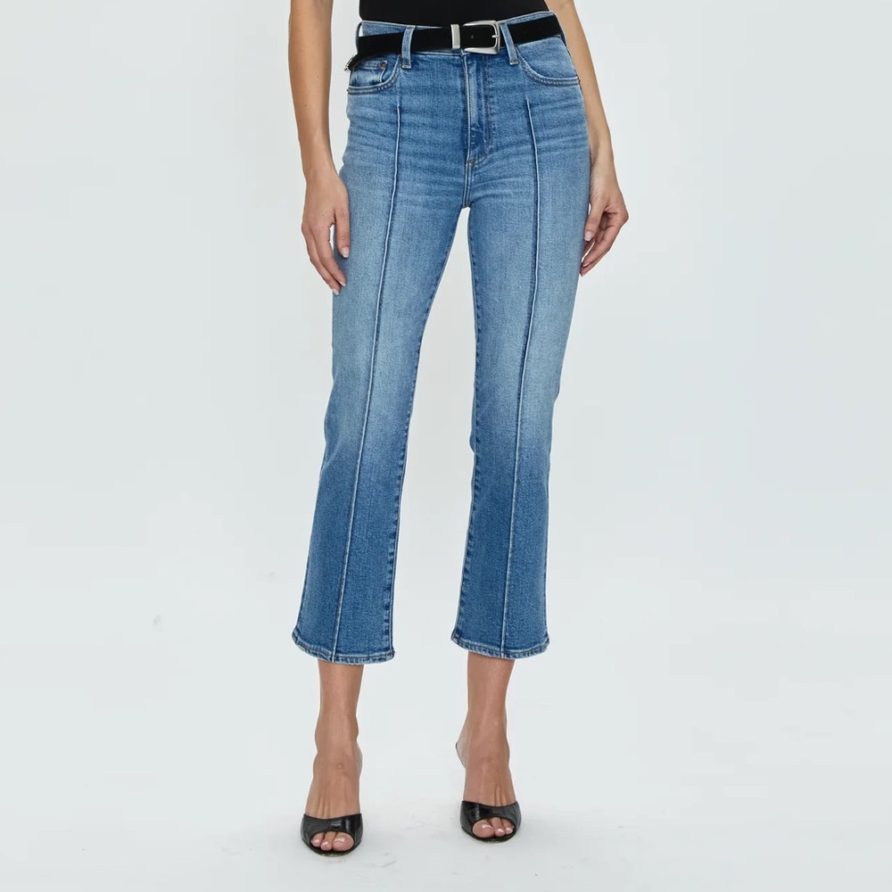 Pistola Lennon High Rise Crop Boot Cut Seam Front Jeans Size 31
